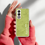 Customized luxury Mint Green leaves Anti Yellow Case For Oppo K13x 5G