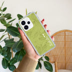Customized luxury Mint Green leaves Anti Yellow Case For Oppo Reno 15 Pro Mini 5G
