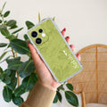 Customized luxury Mint Green leaves Anti Yellow Case For Oppo Reno 16 5G