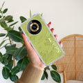 Customized luxury Mint Green leaves Anti Yelllow Case For Realme 11 Pro Plus 5G