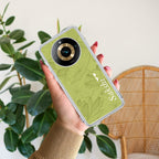 Customized luxury Mint Green leaves Anti Yelllow Case For Realme 11 Pro Plus 5G