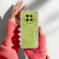 Customized luxury Mint Green leaves Transparent Silicon Case For Realme 13 Pro 5G