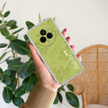 Customized luxury Mint Green leaves Transparent Silicon Case For Realme P4 Pro 5G