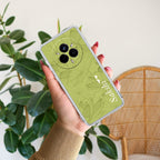 Customized luxury Mint Green leaves Transparent Silicon Case For Realme P4 Pro 5G
