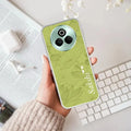 Customized luxury Mint Green leaves Transparent Silicon Case For Realme Narzo 70 5G