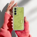 Customized luxury Mint Green leaves Anti Yelllow Case For Realme P3 Lite 5G