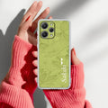 Customized luxury Mint Green leaves Transparent Silicon Case For Redmi 12 4G