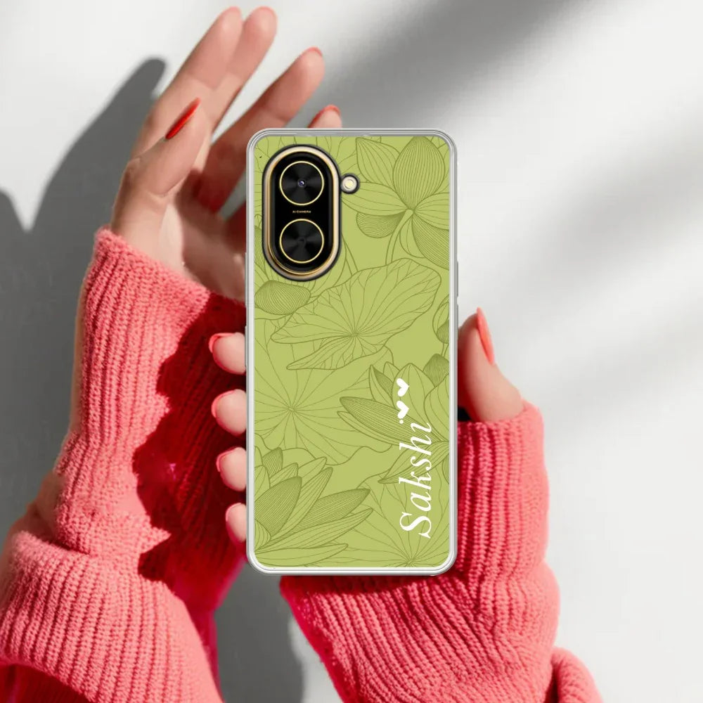 Customized luxury Mint Green leaves Transparent Silicon Case For Redmi/Xiaomi - ShopOnCliQ