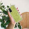 Customized luxury Mint Green leaves Transparent Silicon Case For Redmi Note 11