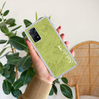 Customized luxury Mint Green leaves Transparent Silicon Case For Redmi Note 11