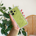 Customized luxury Mint Green leaves Transparent Silicon Case For Redmi 13C 5G