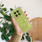 Customized luxury Mint Green leaves Anti Yellow Case For Redmi Note 15 5G
