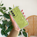 Customized luxury Mint Green leaves Transparent Silicon Case For Vivo Y200e 5G
