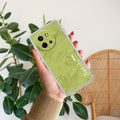 Customized luxury Mint Green leaves Transparent Silicon Case For Vivo T3X 5G