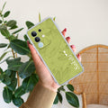 Customized luxury Mint Green leaves Transparent Silicon Case For Vivo T4x 5G