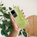 Customized luxury Mint Green leaves Anti Yellow Case For Vivo V30 Pro 5G