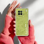 Customized luxury Mint Green leaves Anti Yellow Case For Vivo X90 5G