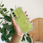 Customized luxury Mint Green leaves Transparent Silicon Case For Vivo - ShopOnCliQ