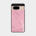 Customized luxury Peach leaves Glass Case Cover For Google Pixel 8 5G