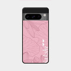 Customized luxury Peach leaves Glass Case Cover For Google Pixel 8 Pro 5G