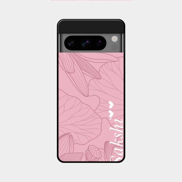 Customized luxury Peach leaves Glass Case Cover For Google Pixel 8 Pro 5G