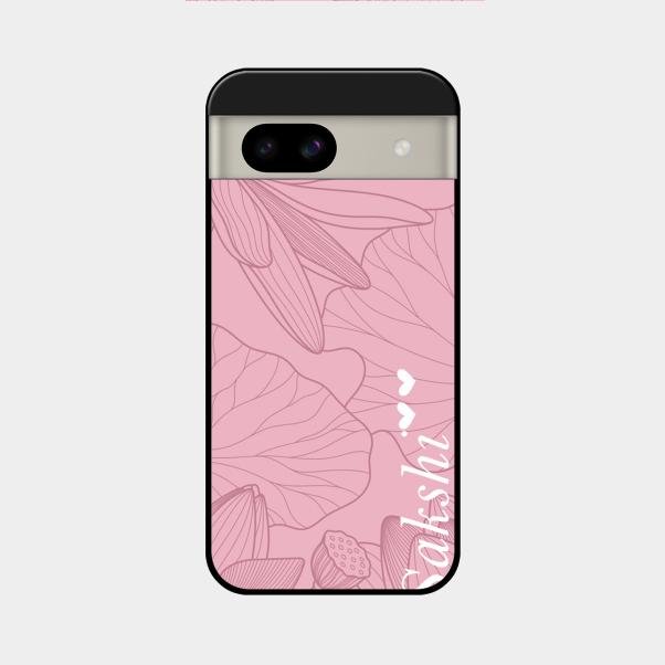 Customized luxury Peach leaves Glass Case Cover For Google Pixel 8A 5G