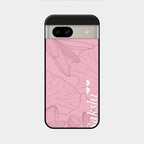 Customized luxury Peach leaves Glass Case Cover For Google Pixel 8A 5G