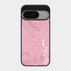 Customized luxury Peach leaves Glass Case Cover For Google Pixel 9 5G