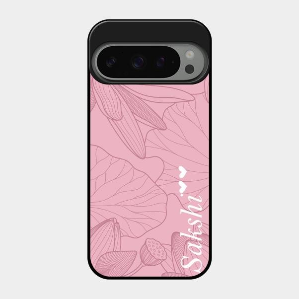 Customized luxury Peach leaves Glass Case Cover For Google Pixel 9 Pro 5G
