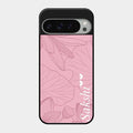 Customized luxury Peach leaves Glass Case Cover For Google Pixel 9 Pro Xl