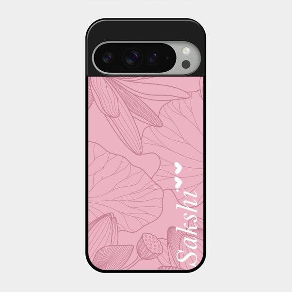 Customized luxury Peach leaves Glass Case Cover For Google Pixel 9 Pro Xl