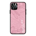 Customized luxury Peach leaves Glass Case Cover For iPhone 11 Pro Max