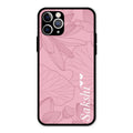 Customized luxury Peach leaves Glass Case Cover For iPhone 11 Pro