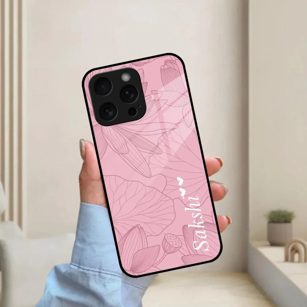Customized luxury Peach leaves Glass Case Cover For iPhone - ShopOnCliQ