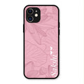 Customized luxury Peach leaves Glass Case Cover For iPhone 12