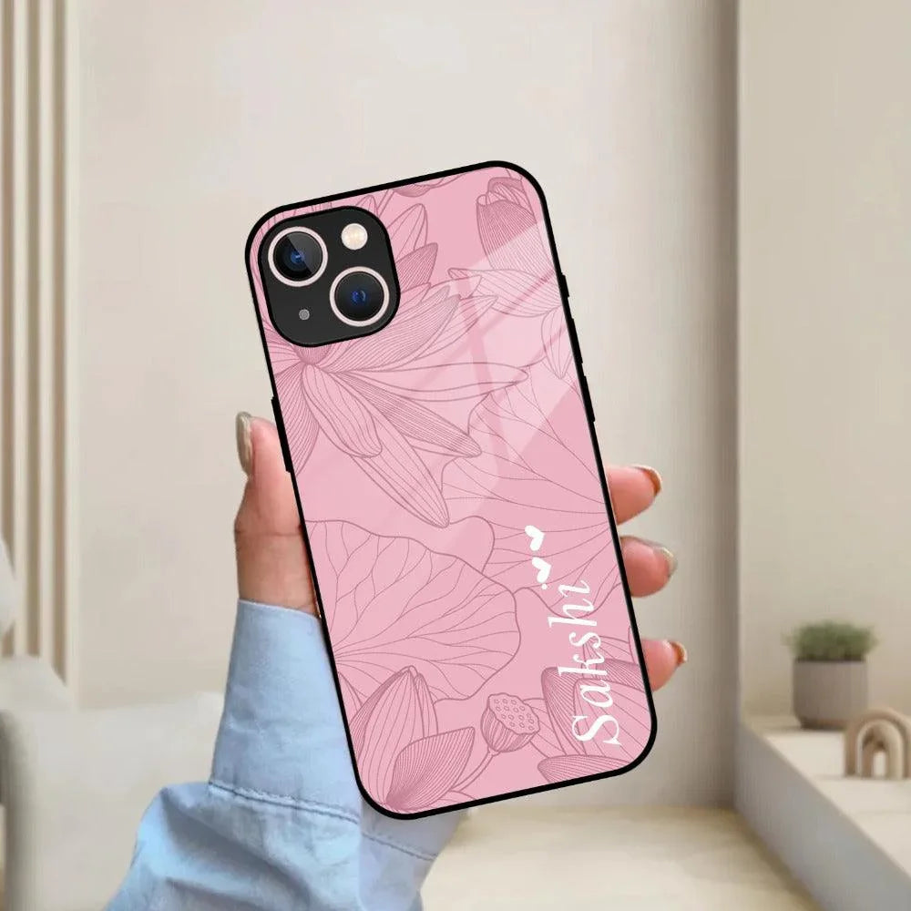 Customized luxury Peach leaves Glass Case Cover For iPhone - ShopOnCliQ