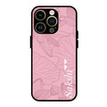 Customized luxury Peach leaves Glass Case Cover For iPhone 14 Pro