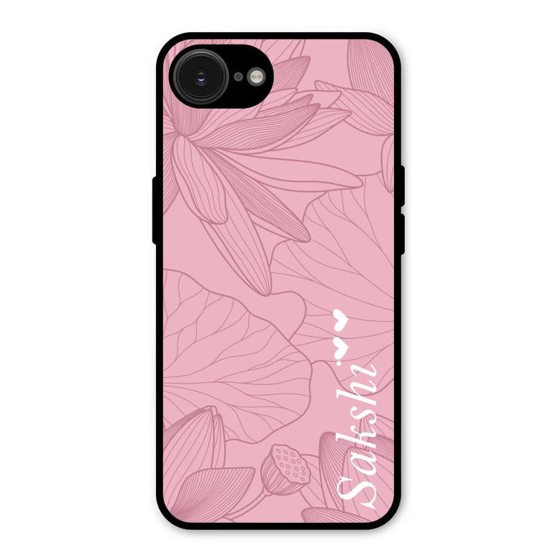 Customized luxury Peach leaves Glass Case Cover For iPhone 16e