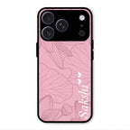 Customized luxury Peach leaves Glass Case Cover For iPhone 17 Pro