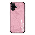 Customized luxury Peach leaves Glass Case Cover For iPhone 17