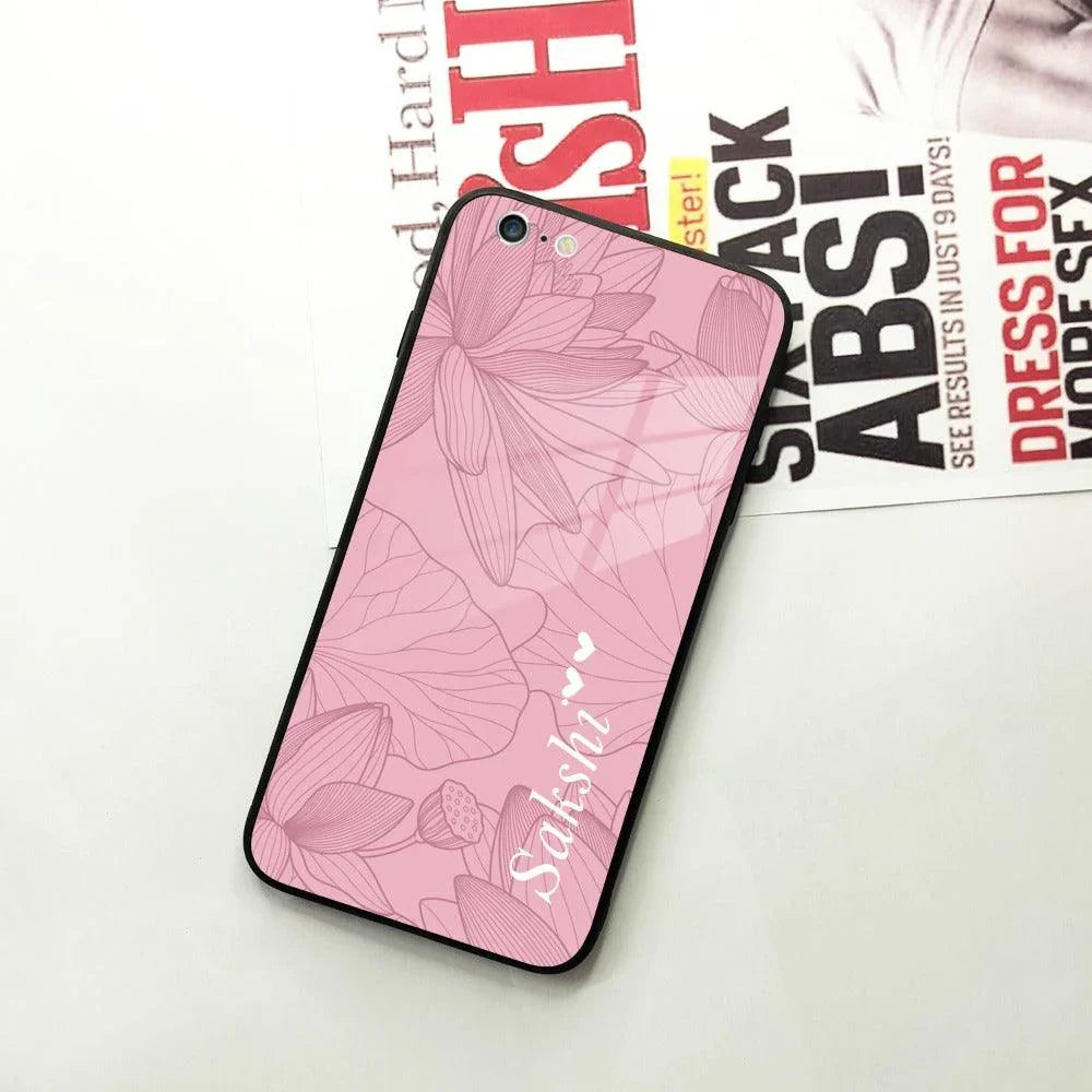 Customized luxury Peach leaves Glass Case Cover For iPhone - ShopOnCliQ