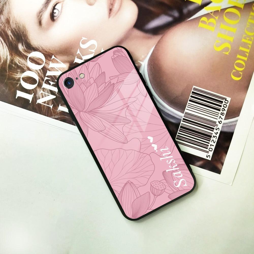 Customized luxury Peach leaves Glass Case Cover For iPhone - ShopOnCliQ