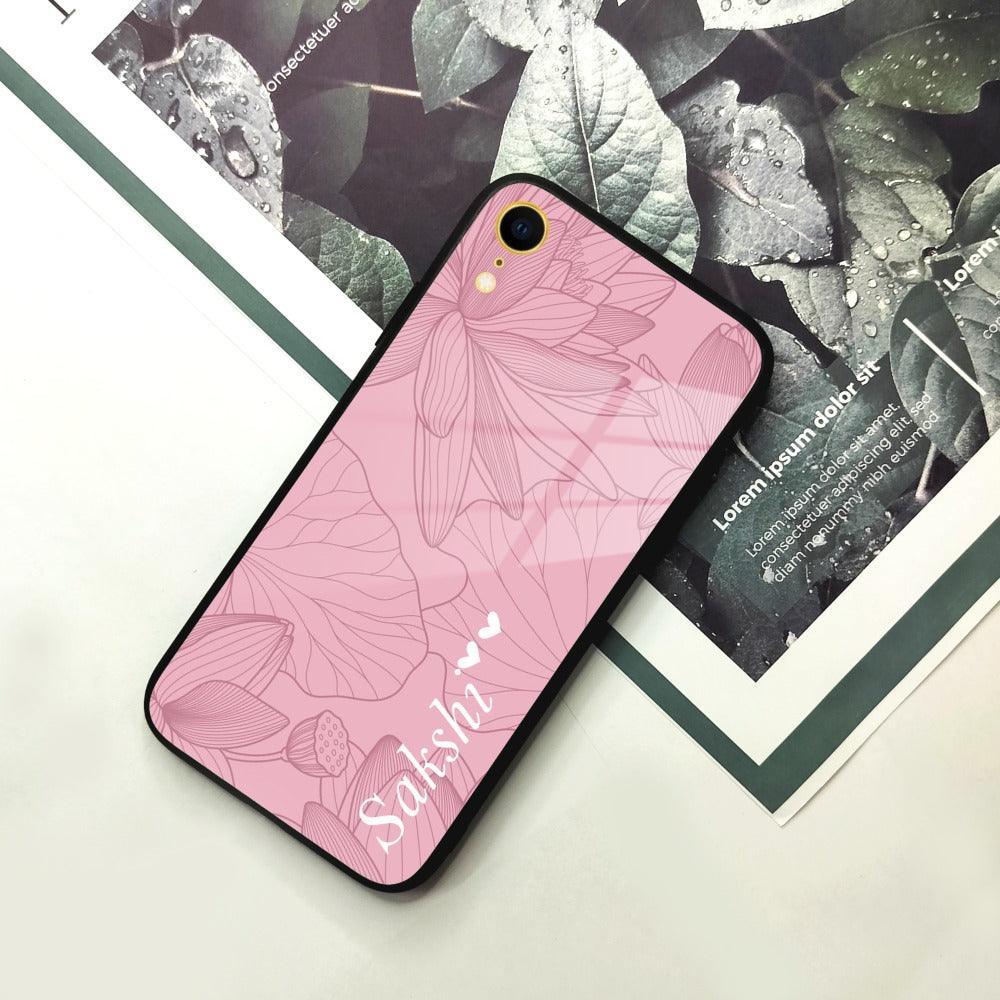 Customized luxury Peach leaves Glass Case Cover For iPhone - ShopOnCliQ