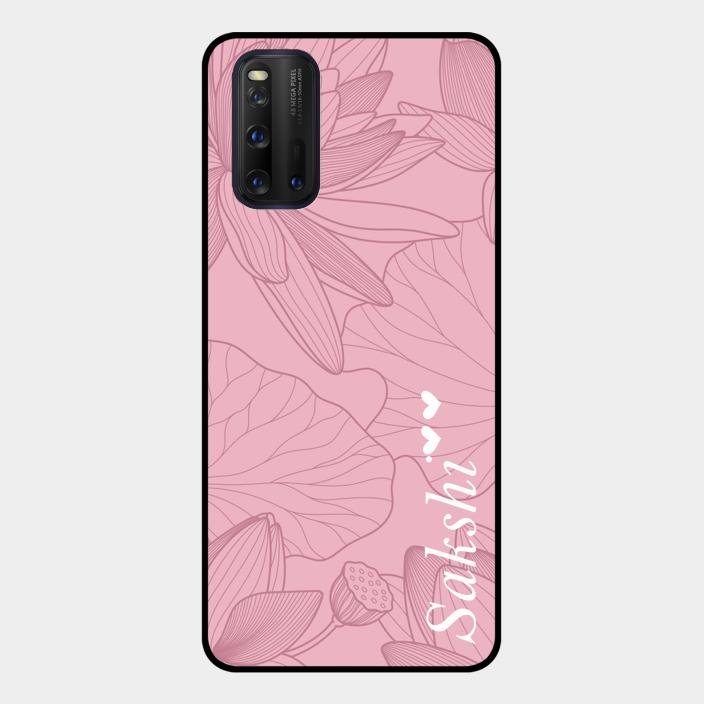 Customized luxury Peach leaves Glass Case Cover For Iqoo 3 5G