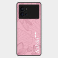Customized luxury Peach leaves Glass Case Cover For Iqoo 9 Pro 5G