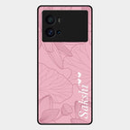 Customized luxury Peach leaves Glass Case Cover For Iqoo 9 Pro 5G