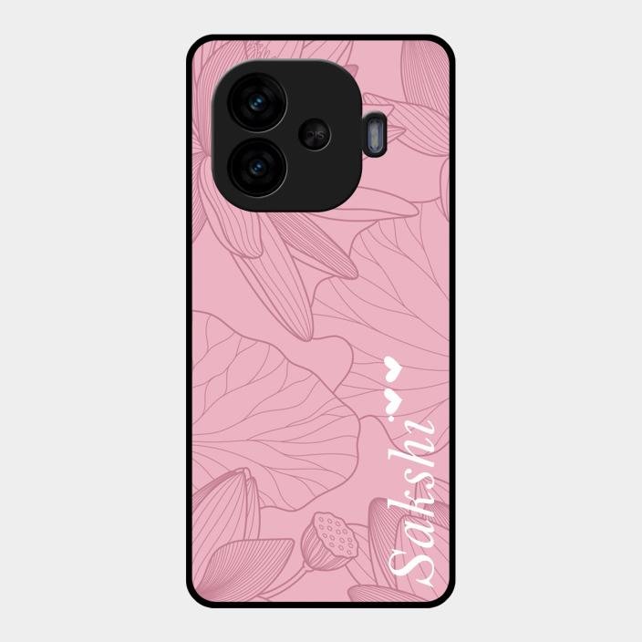 Customized luxury Peach leaves Glass Case Cover For Iqoo Neo 10R 5G