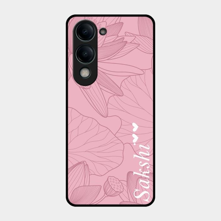Customized luxury Peach leaves Glass Case Cover For Iqoo Z10 Lite