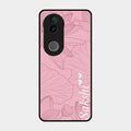 Customized luxury Peach leaves Glass Case Cover For Iqoo Z10R