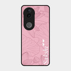Customized luxury Peach leaves Glass Case Cover For Iqoo Z10R